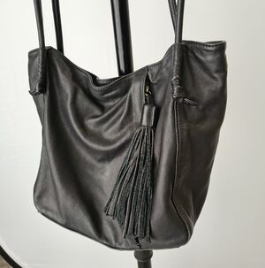 HOBO Black Genuine Leather Tote Bag